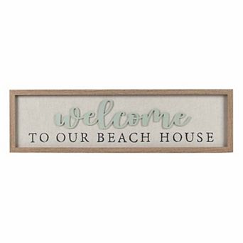 New View Gifts & Accessories "Welcome To Our Beach House" Rev Box Wall Decor