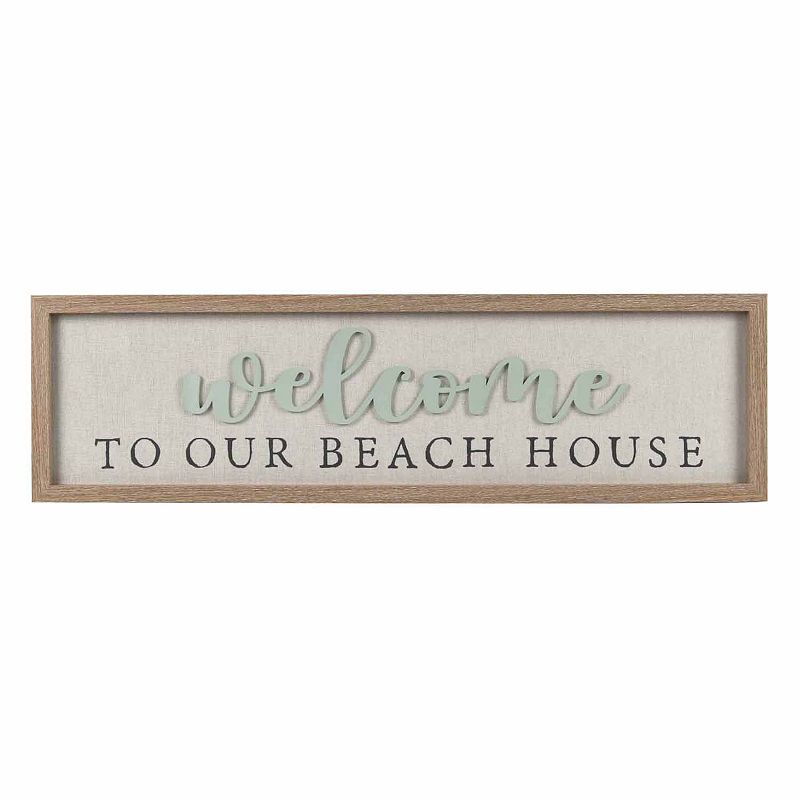 New View Gifts & Accessories Welcome To Our Beach House Rev Box Wall D
