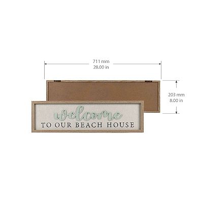 New View Gifts & Accessories "Welcome To Our Beach House" Rev Box Wall Decor