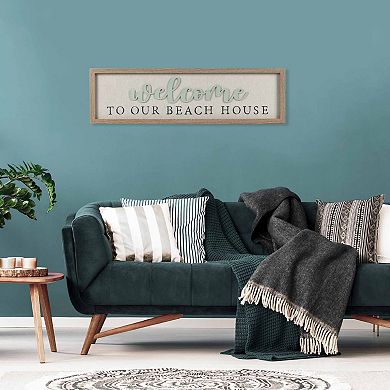 New View Gifts & Accessories "Welcome To Our Beach House" Rev Box Wall Decor