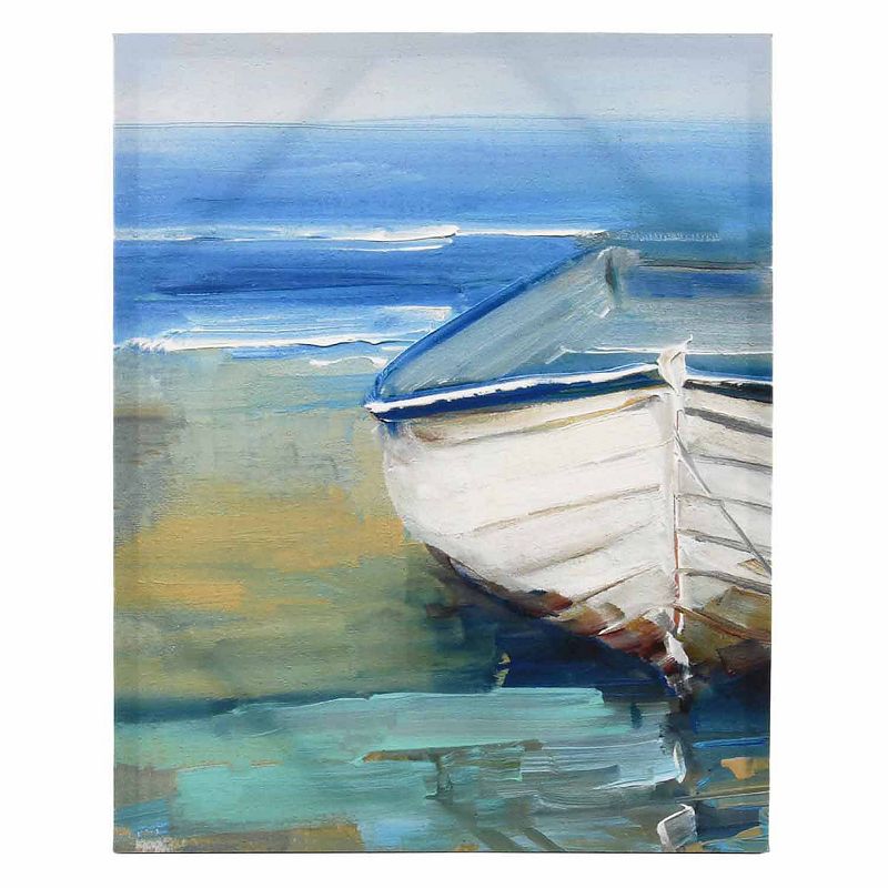 New View Gifts & Accessories Unembellished Boat Canvas Wall Art, Blue