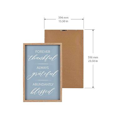 New View Gifts & Accessories "Grateful Thankful Blessed" Reverse Box Wall Decor