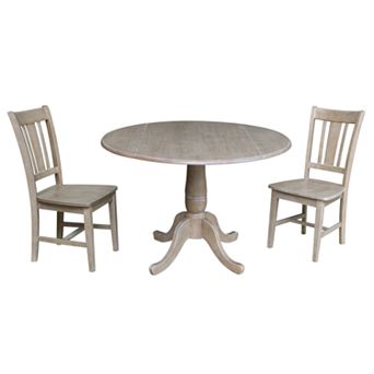 International Concepts 42" Round Top Pedestal Table with 2 Chairs