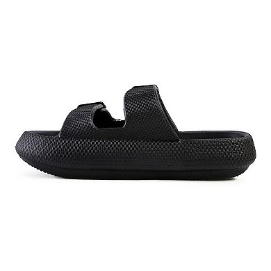 London Rag Women's Loma Hovercraft Buckled Slide Sandals