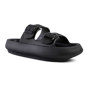 London Rag Women's Loma Hovercraft Buckled Slide Sandals