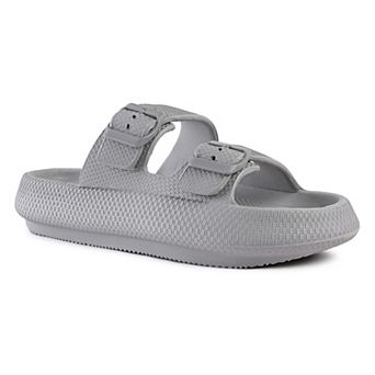 London Rag Women's Loma Hovercraft Buckled Slide Sandals