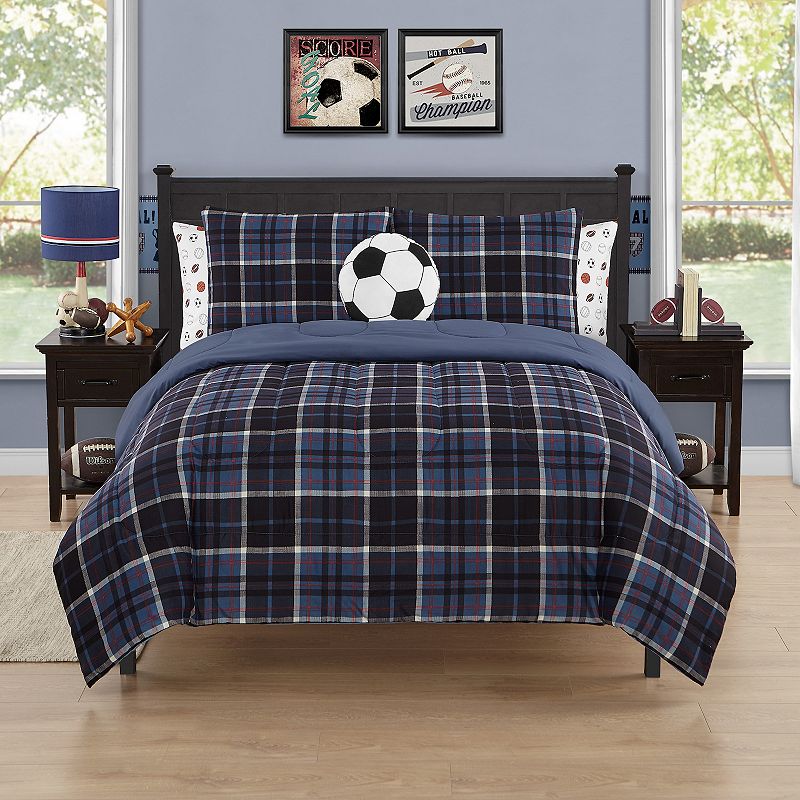 76308449 Kids Grant Sports Comforter Set, Blue, Twin sku 76308449