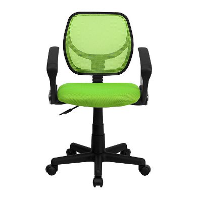 Emma and Oliver Red Mesh Swivel Task Office Chair with Arms
