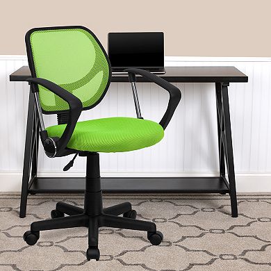 Emma and Oliver Red Mesh Swivel Task Office Chair with Arms