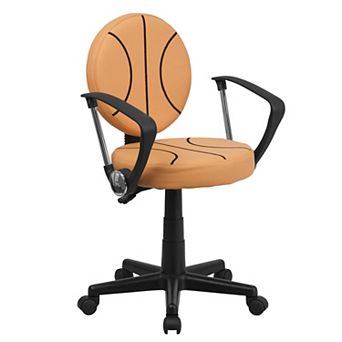 Emma and Oliver Football Swivel Task Office Chair with Arms