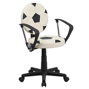 Emma and Oliver Football Swivel Task Office Chair with Arms