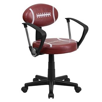 Emma and Oliver Football Swivel Task Office Chair with Arms