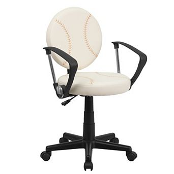 Emma and Oliver Football Swivel Task Office Chair with Arms