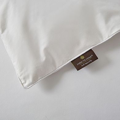 Farm To Home Organic Blended Cotton Cover White Down and Feather Comforter