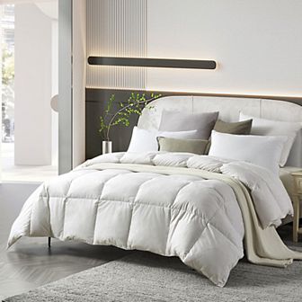 Farm To Home Organic Blended Cotton Cover All Season White Feather & Down Comforter