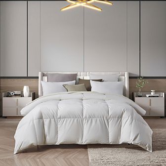 Farm To Home Organic Blended Cotton Cover White Down Comforter