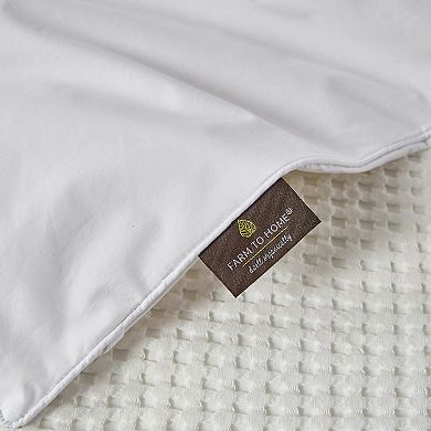 Farm To Home Organic Blended Cotton Cover White Down Comforter