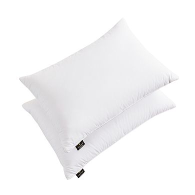 Farm To Home Organic Blended Cotton White Goose Feather & Down Set of Two Pillows