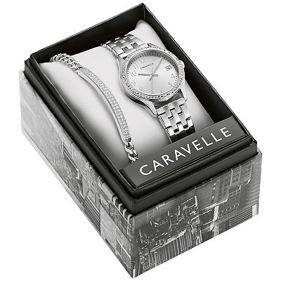 Caravelle New York by Bulova Ladies Watch Silver Pave Stainless Bracelet Dial Amazon.com: Caravelle by Bulova Ladies main image 2