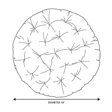Mozaic Home Round Papasan Cushion