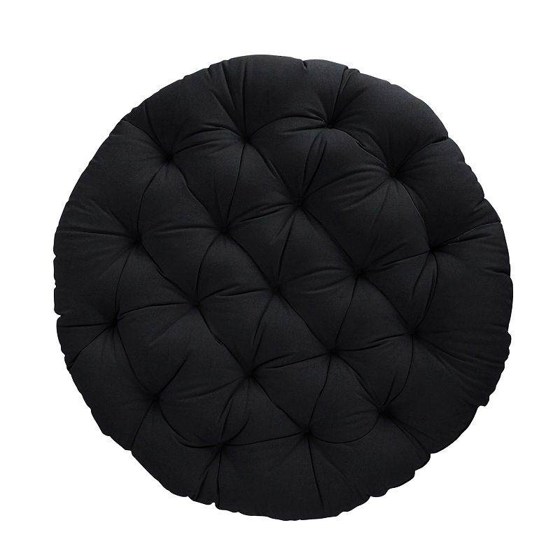 Mozaic Home Round Papasan Cushion, Black, CHAIR CUSH