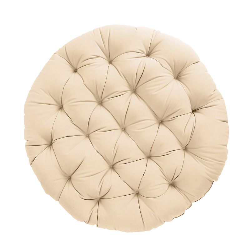Mozaic Home Round Papasan Cushion, White, CHAIR CUSH