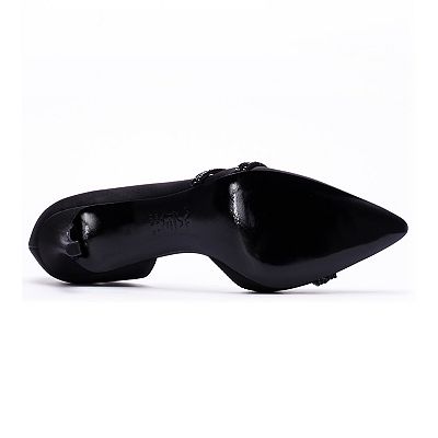 Clarks Womens Teresa Step Pump, Black Leather, 8 Wide US For Sale | Las