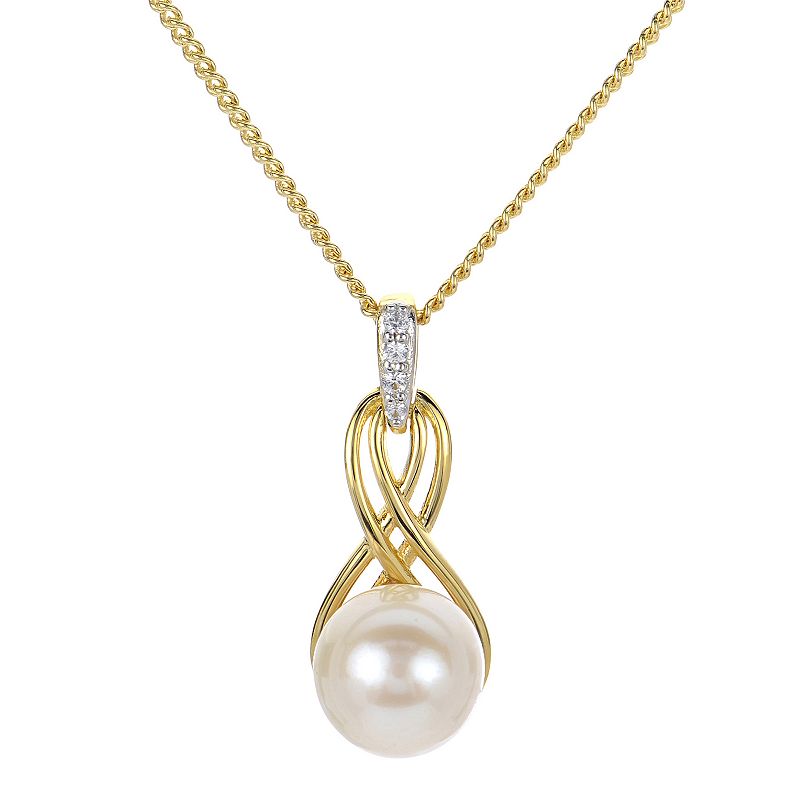 PearLustre by Imperial 14k Gold Over Silver Two Tone Freshwater Cultured P