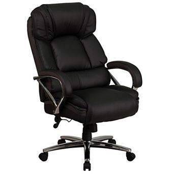 Emma and Oliver 500 lb. Big & Tall Black LeatherSoft Executive Swivel Arm Ergonomic Office Chair