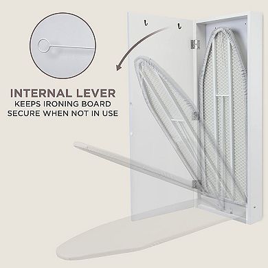 Ivation Ironing Board, Wall Mount Iron Board Holder and Ironing Board Cover