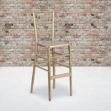 Emma and Oliver Gold Wood Chiavari Barstool Party & Event Rental