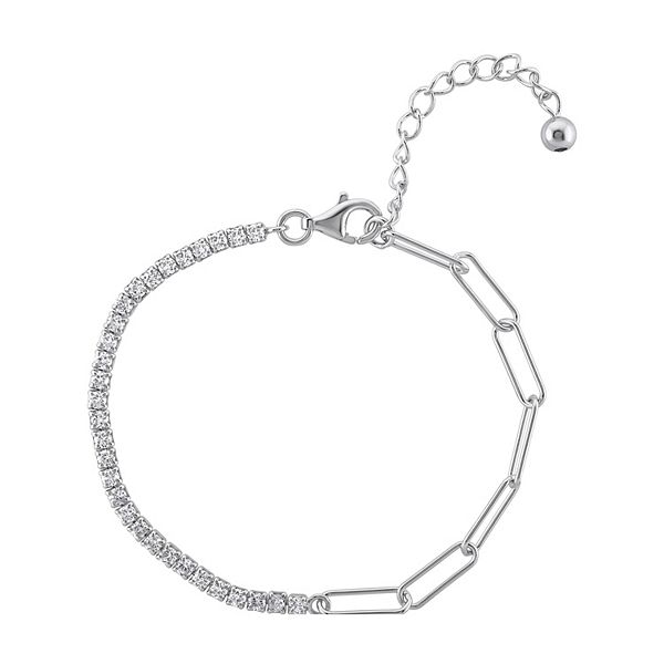 OLIVIA AND HARPER Sterling Silver Cubic Zirconia Strand