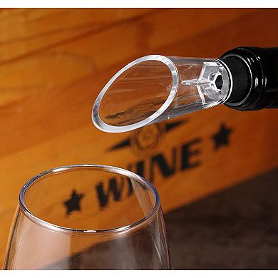 Brentwood Air Pump Wine Bottle Opener with Foil Cutter, Vacuum Stopper, Aerator Pourer