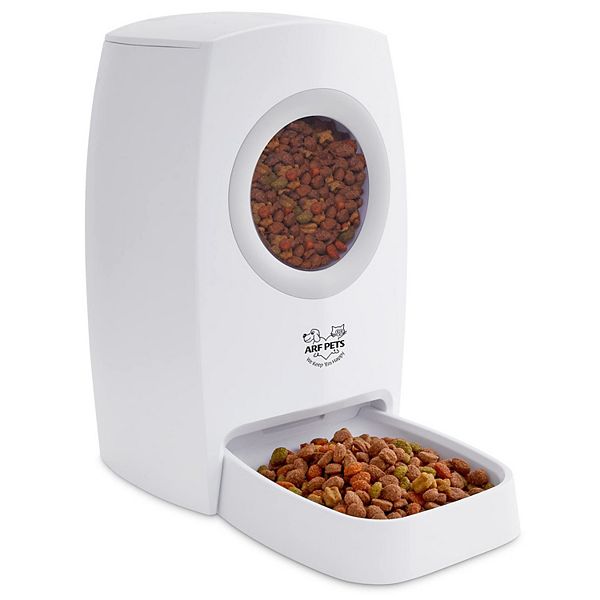 Arf Pets Automatic Pet Feeder, Food Dispenser for Dogs & Cats W/ Voice