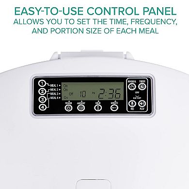 Arf Pets Automatic Pet Feeder, Food Dispenser for Dogs & Cats W/ Voice Recorder