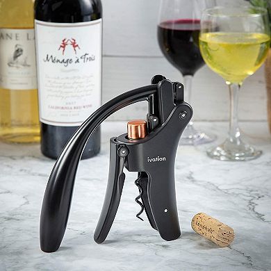 Ivation Wine Bottle Opener, Manual Handheld Corkscrews for Wine Bottles