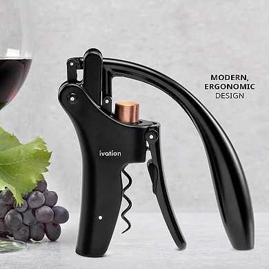 Ivation Wine Bottle Opener, Manual Handheld Corkscrews for Wine Bottles