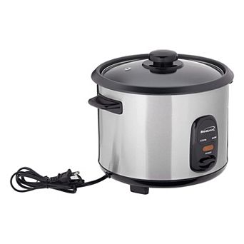 Brentwood 8 cup Rice Cooker / Non-Stick with Steamer in Silver