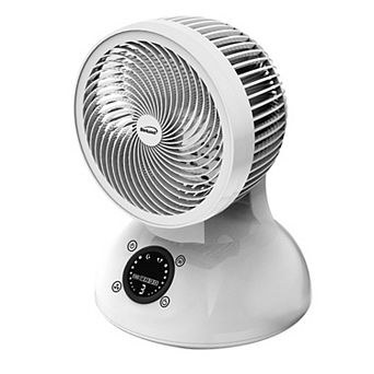 Brentwood 6 Inch Three Speed Oscllating Desktop Fan with Timer and Remote Control in White