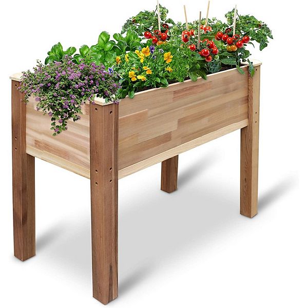 Jumbl Raised Garden Bed, Elevated Herb Planter for Growing Fresh Flower ...