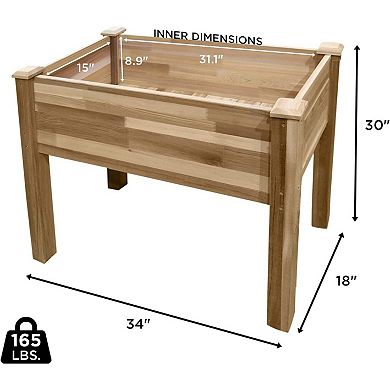 Jumbl Raised Garden Bed, Elevated Herb Planter for Growing Fresh Flower & More