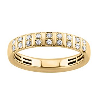 LOVE CLOUD 10k Yellow Gold 1/5 T.W. Round Diamond Wedding Band