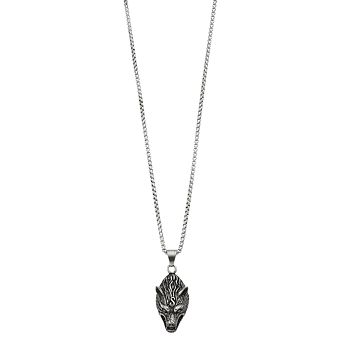 DESTINY FOR MEN Men's Stainless Steel Wolf Head Pendant Necklace