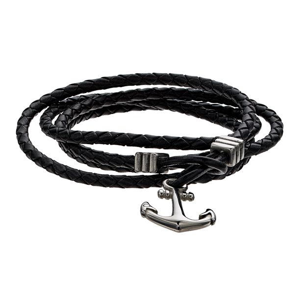 Kohls mens clearance leather bracelet