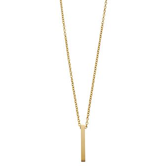 DESTINY FOR MEN Men's Gold Tone Ion-Plated Stainless Steel Stick Pendant Necklace