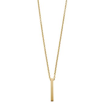 DESTINY FOR MEN Men's Gold Tone Ion-Plated Stainless Steel Stick Pendant Necklace