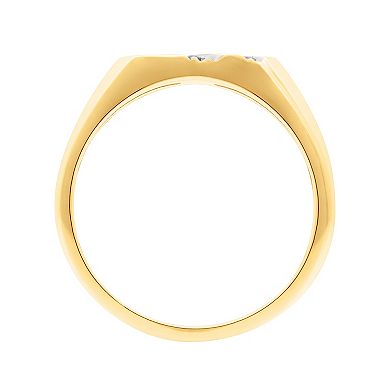 AXL 10k Yellow Gold 1/10 Carat T.W. Diamond Men's Wedding Band