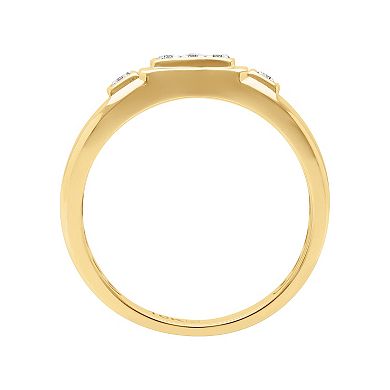 AXL 10k Yellow Gold 1/4 Carat T.W. Diamond Men's Wedding Band