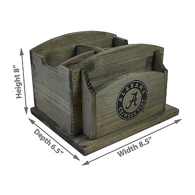 Alabama Crimson Tide Rustic Desk Organizer