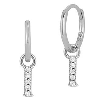 Sunkissed Sterling Cubic Zirconia Initial Drop Earrings